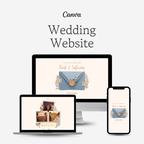 Rustic Cream & Floral Wedding Website