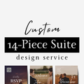 Custom Full Wedding Stationery Design Service – Custom 14-Piece Suite