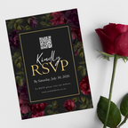 Dark Floral DIY Wedding Stationary Bundle