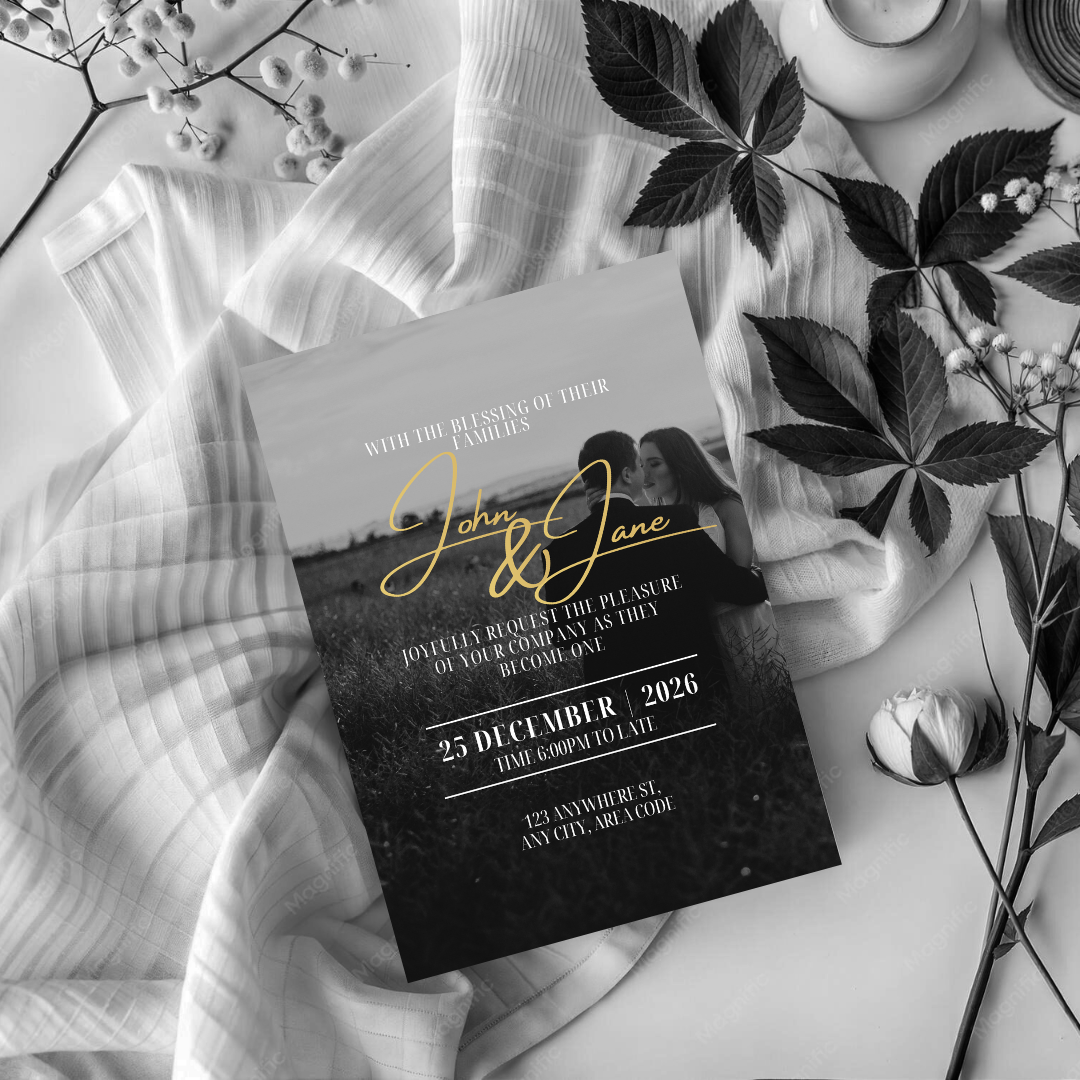 Modern Editorial Minimalist DIY Wedding Stationary Bundle