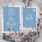 Free Dusty Blue Floral DIY Wedding Stationary Bundle