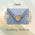Rustic Cream & Floral Wedding Website
