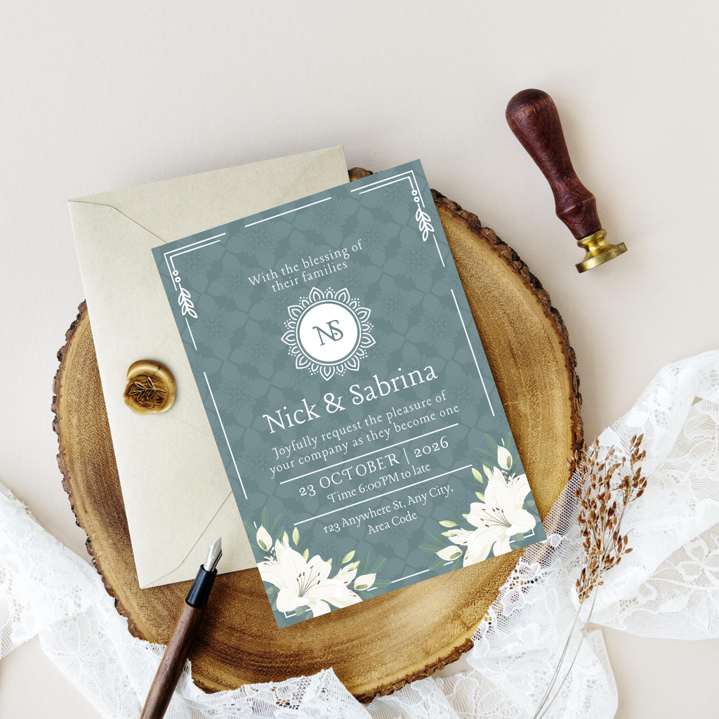 Winter In Paris DIY Wedding Stationary Bundle
