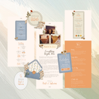 Rustic Cream & Floral Wedding Website