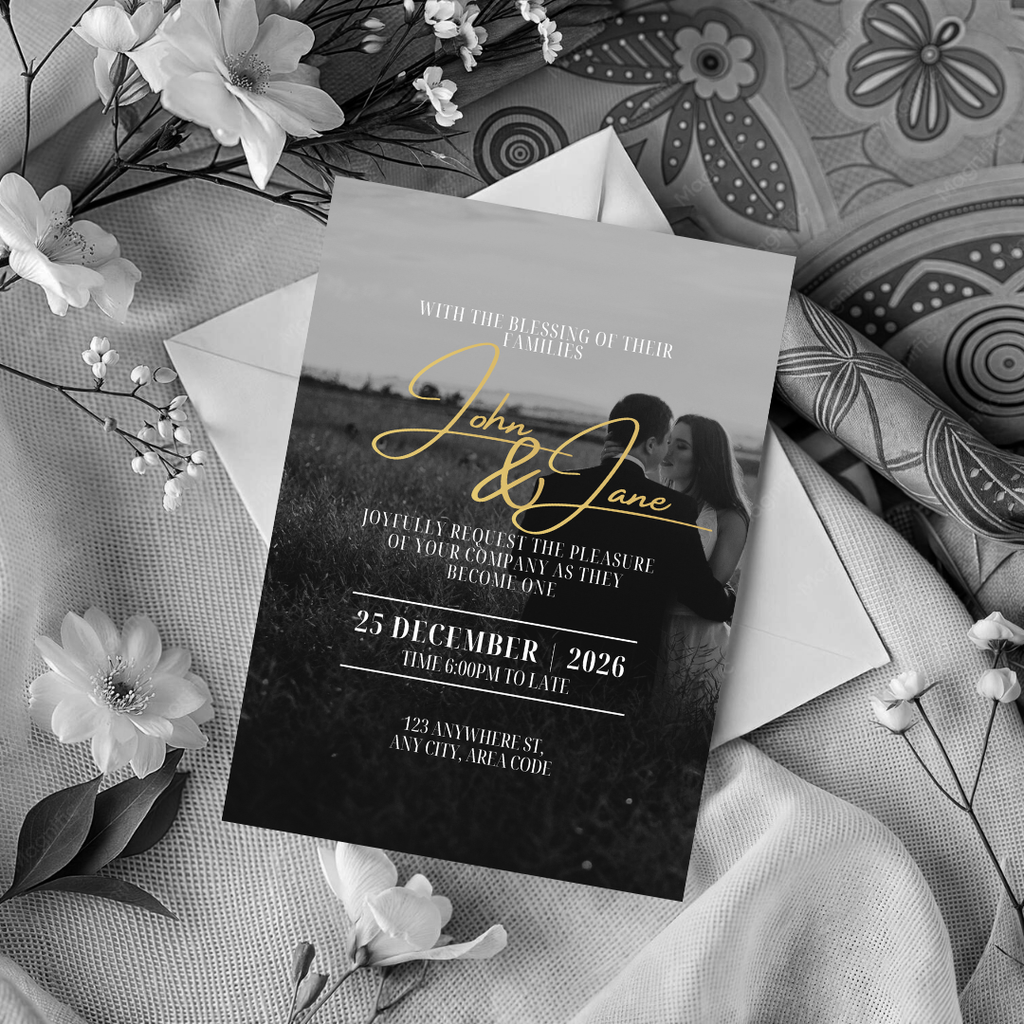 Modern Editorial Minimalist DIY Wedding Stationary Bundle