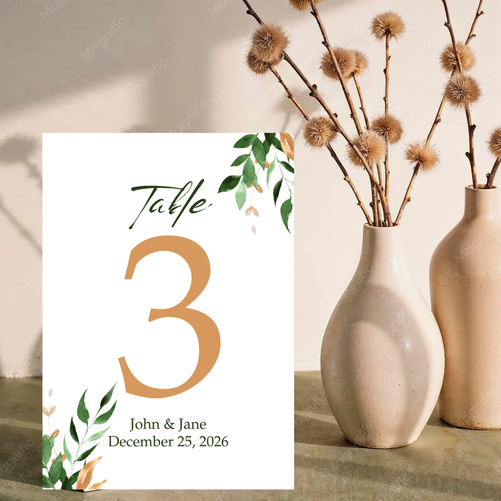 Free Minimalist Boho Green & Copper DIY Wedding Stationary Bundle