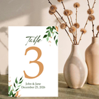 Free Minimalist Boho Green & Copper DIY Wedding Stationary Bundle