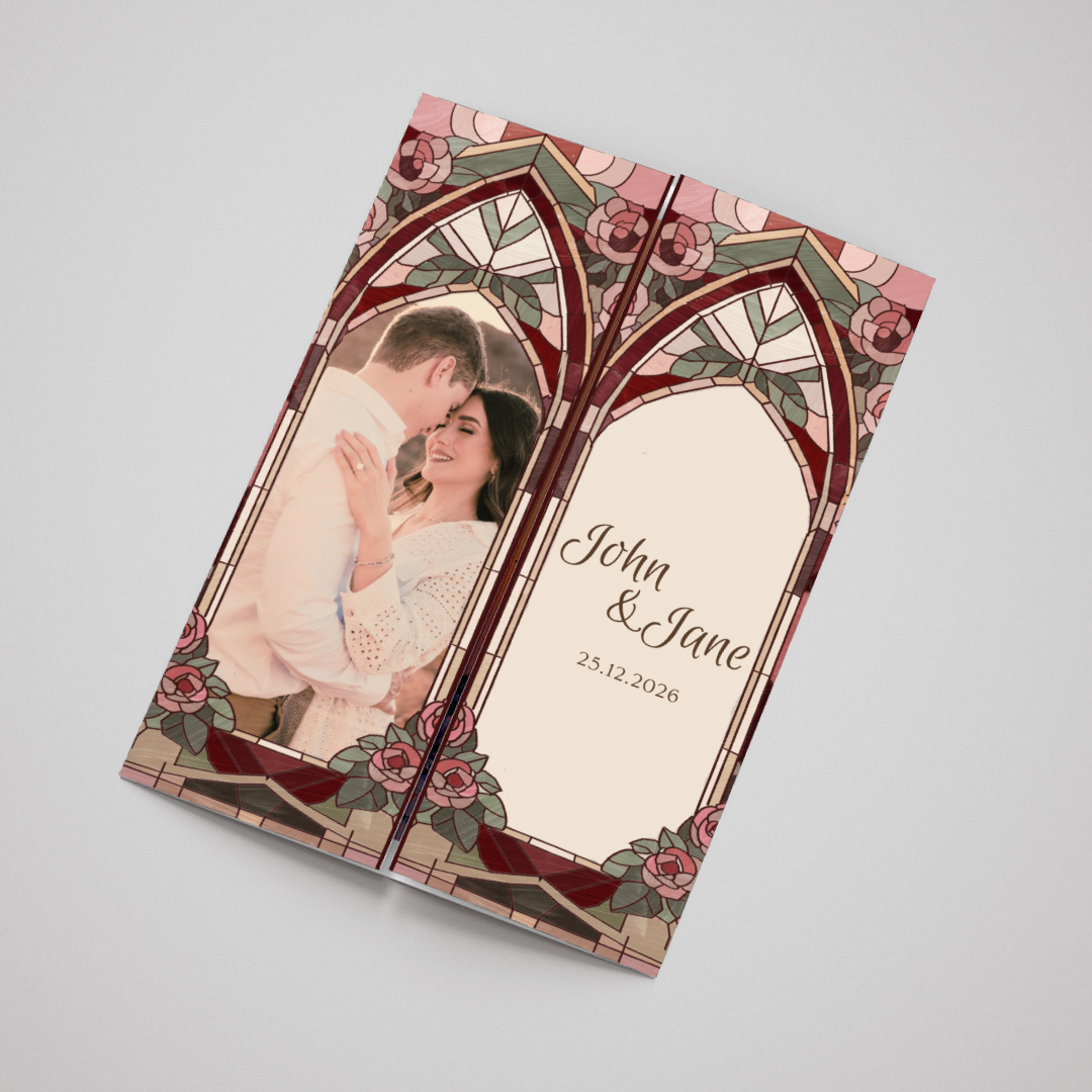 Stained Glass Gatefold DIY Wedding Stationary Bundle