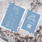Free Dusty Blue Floral DIY Wedding Stationary Bundle