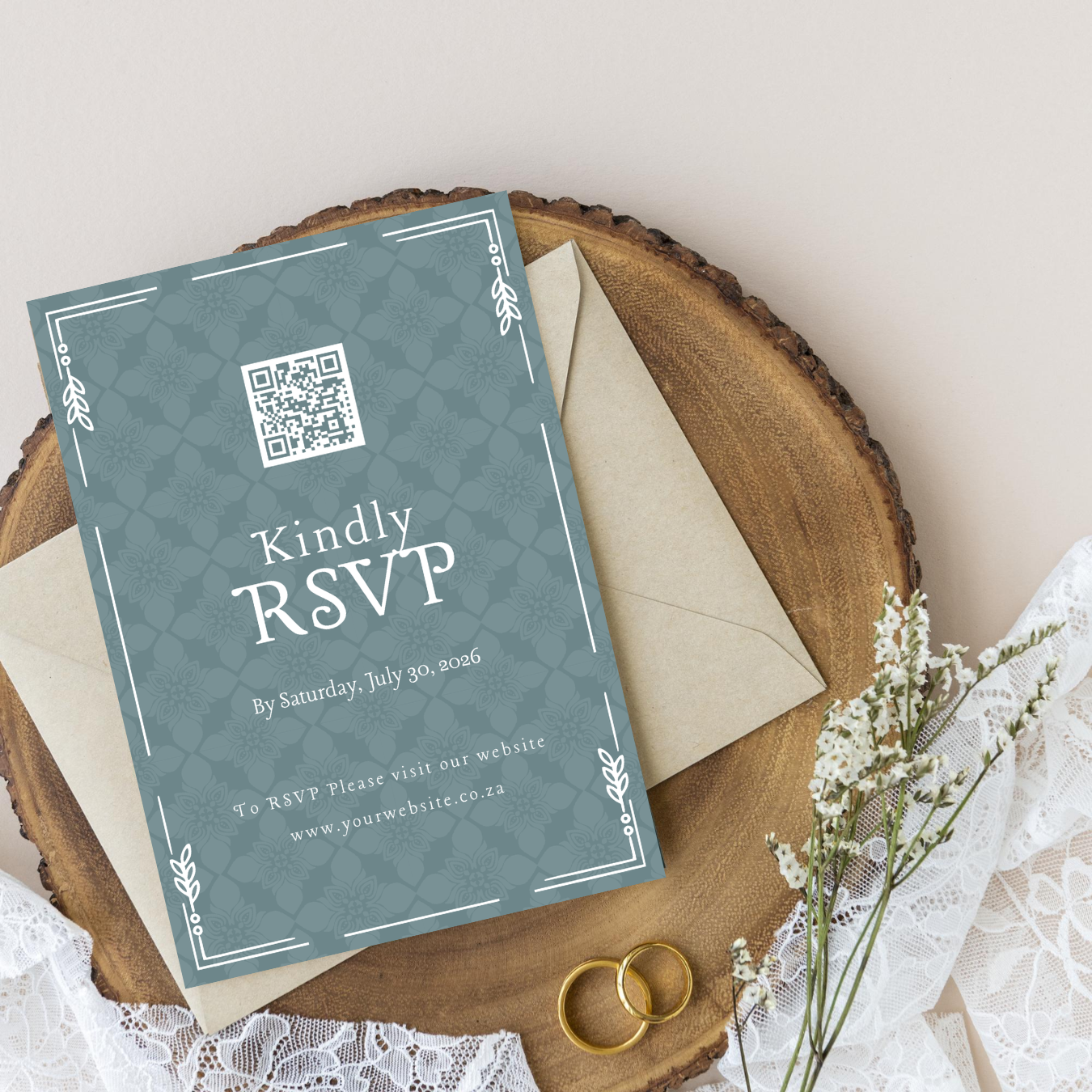 Winter In Paris DIY Wedding Stationary Bundle