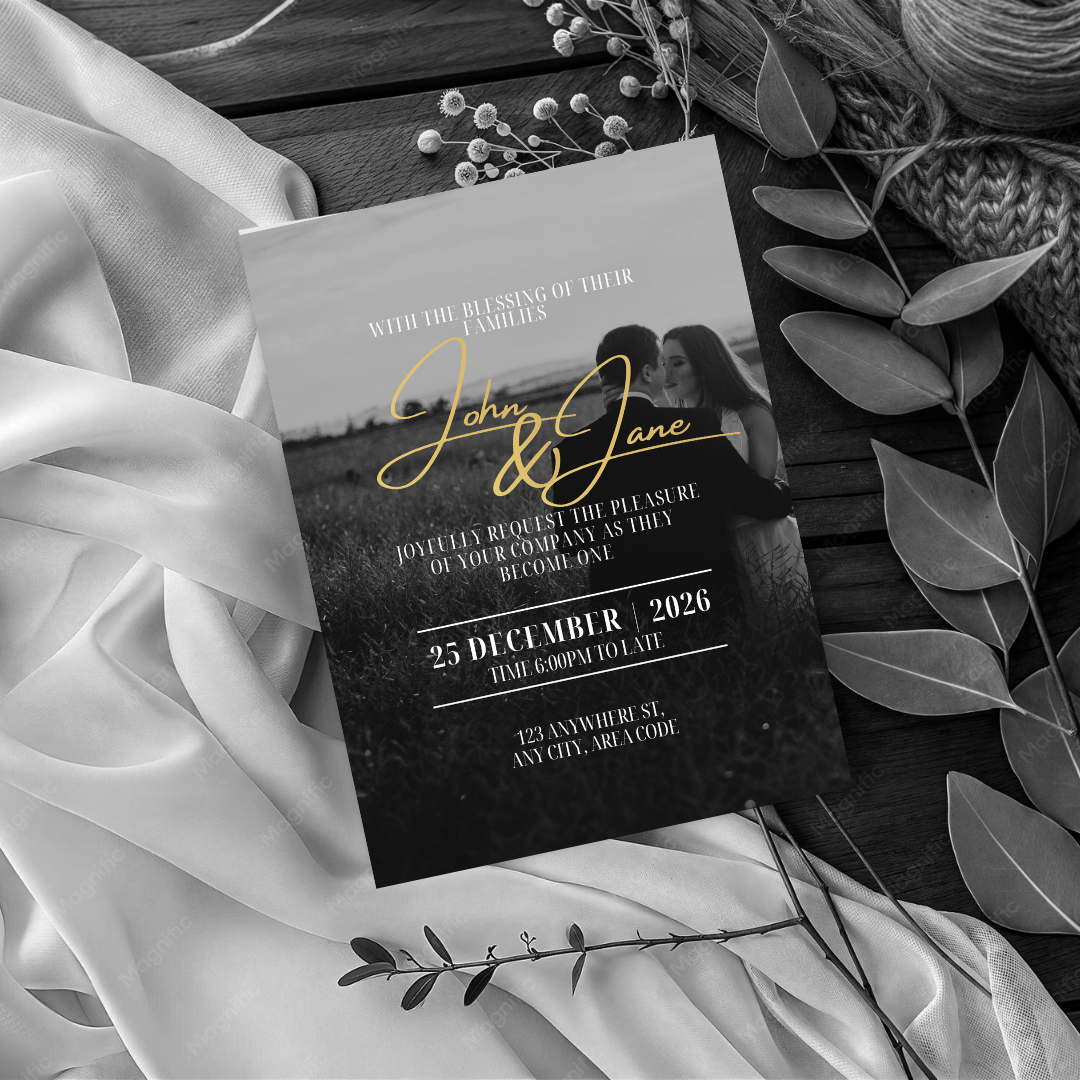 Modern Editorial Minimalist DIY Wedding Stationary Bundle