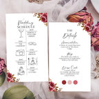Floral Burgundy Blush DIY Wedding Stationary Bundle