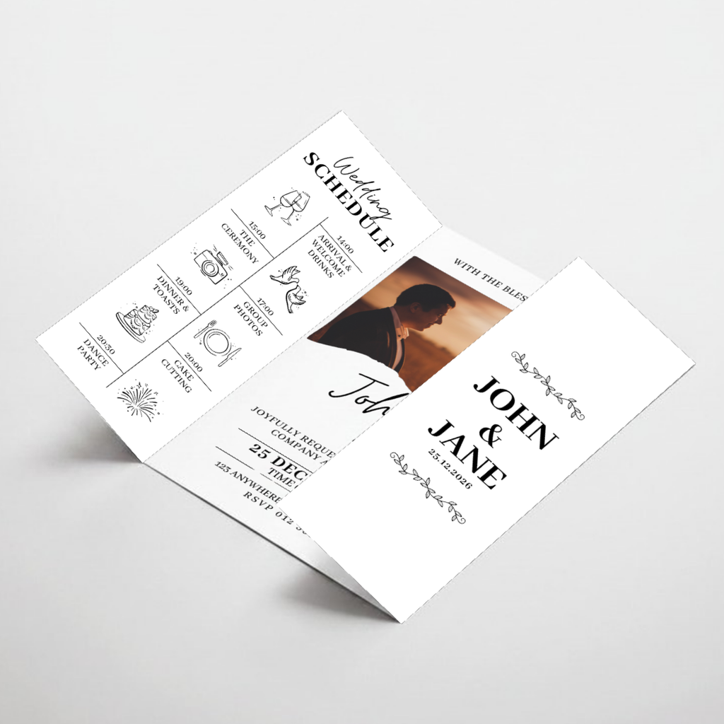 Modern Gatefold DIY Wedding Stationary Bundle
