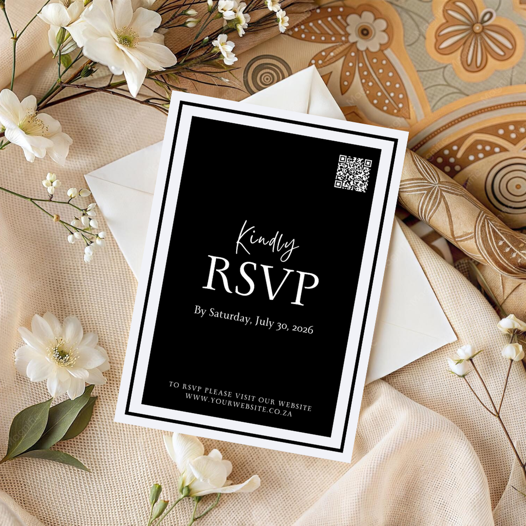 Old Money Black & White DIY Wedding Stationary Bundle