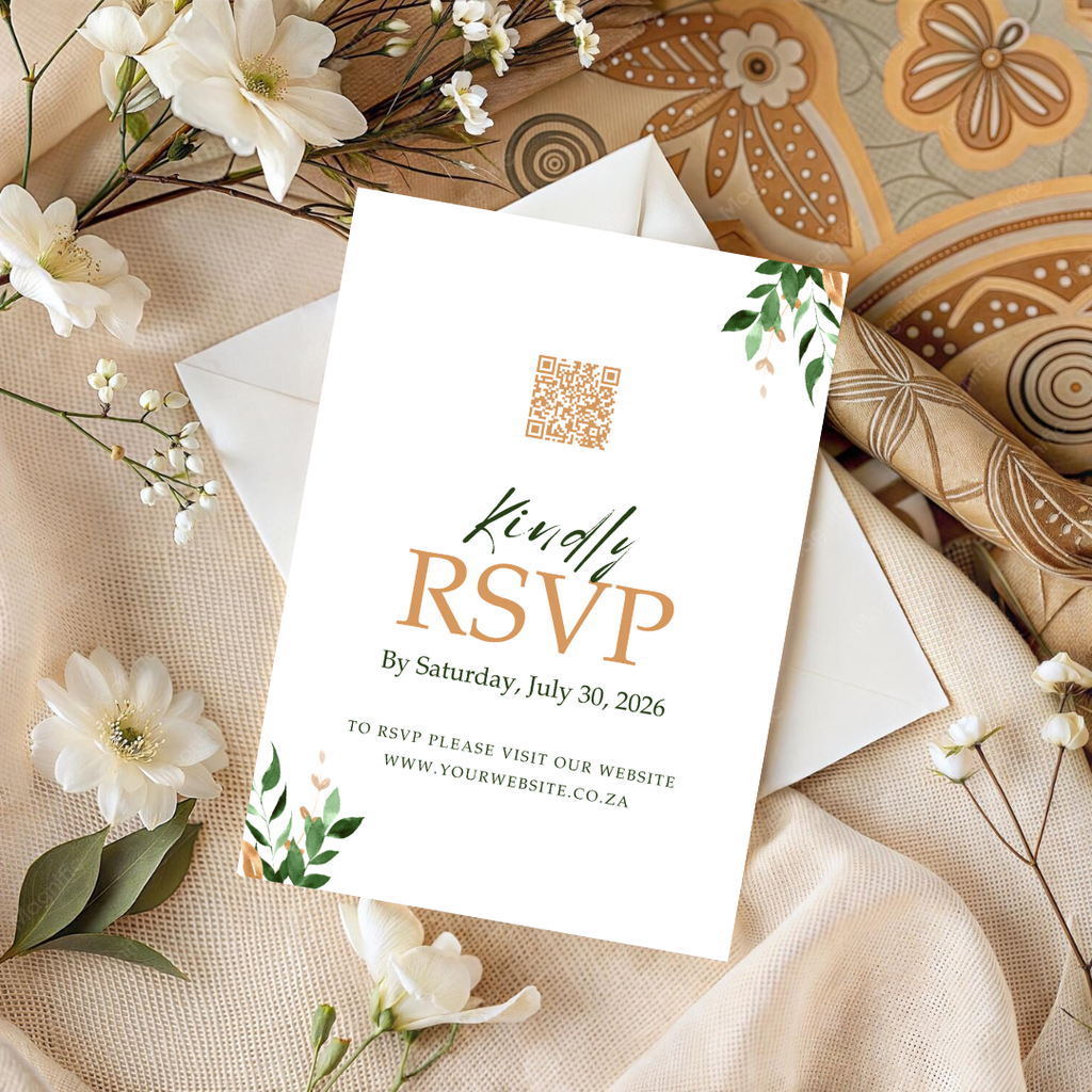 Free Minimalist Boho Green & Copper DIY Wedding Stationary Bundle