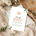 Free Minimalist Boho Green & Copper DIY Wedding Stationary Bundle