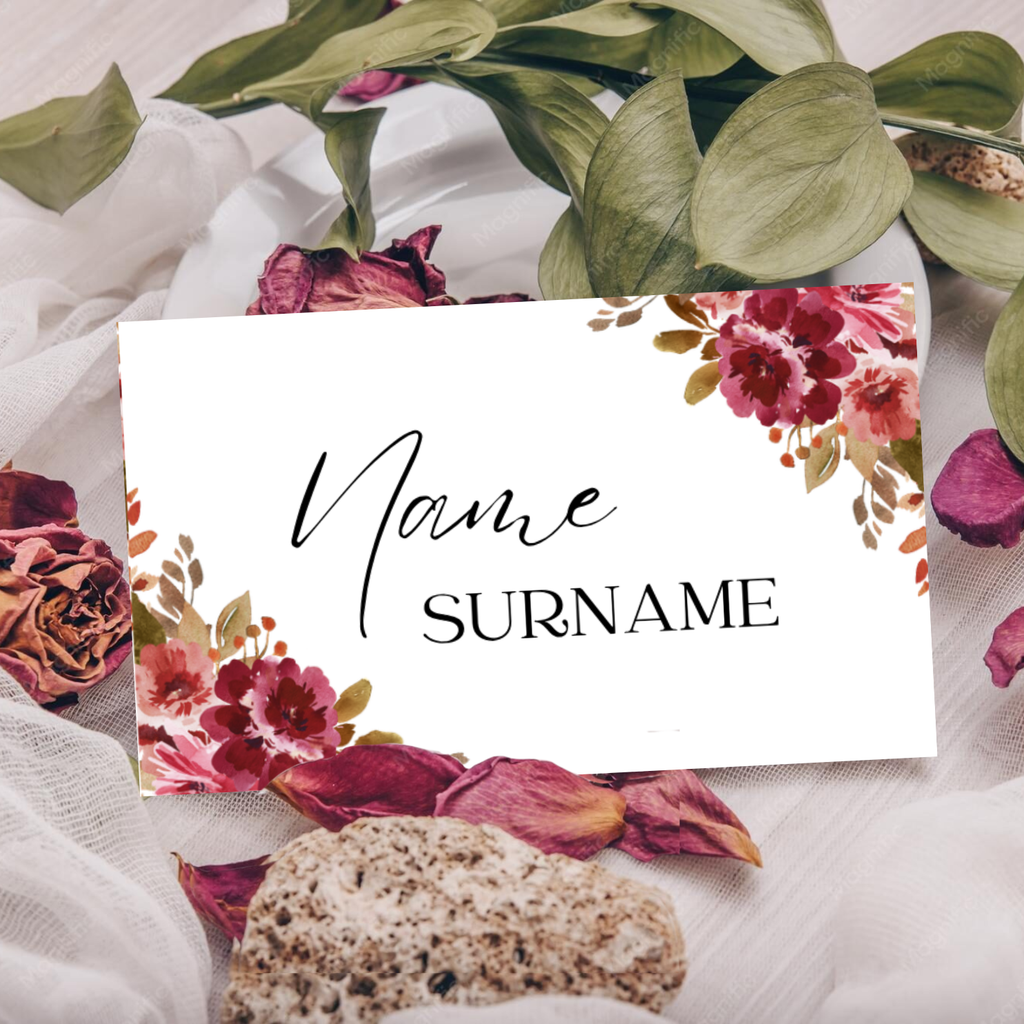 Floral Burgundy Blush DIY Wedding Stationary Bundle