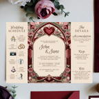 Stained Glass Gatefold DIY Wedding Stationary Bundle
