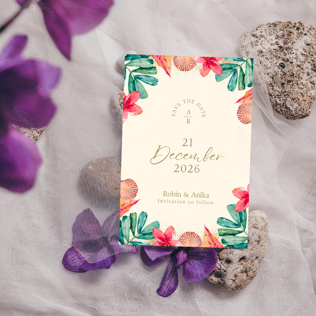 Tropical Beach DIY Wedding Stationary Bundle