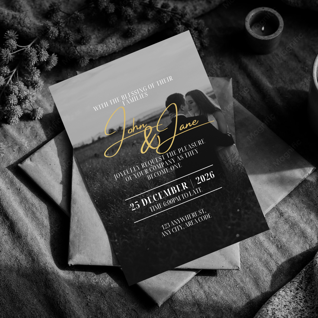 Modern Editorial Minimalist DIY Wedding Stationary Bundle