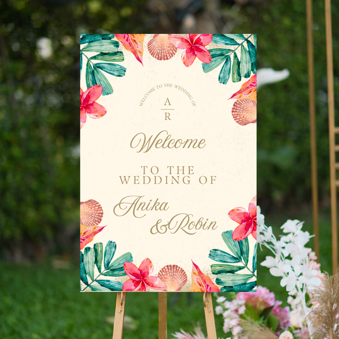 Tropical Beach DIY Wedding Stationary Bundle