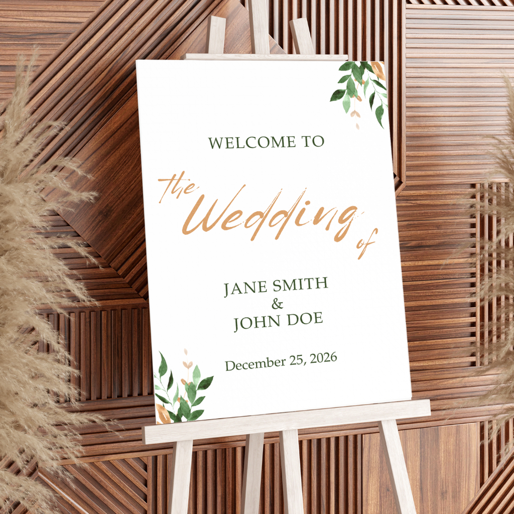 Free Minimalist Boho Green & Copper DIY Wedding Stationary Bundle