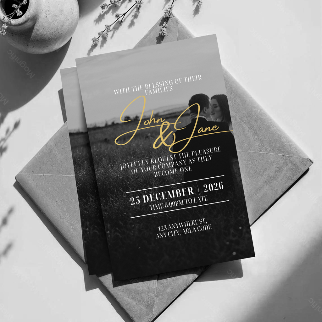 Modern Editorial Minimalist DIY Wedding Stationary Bundle