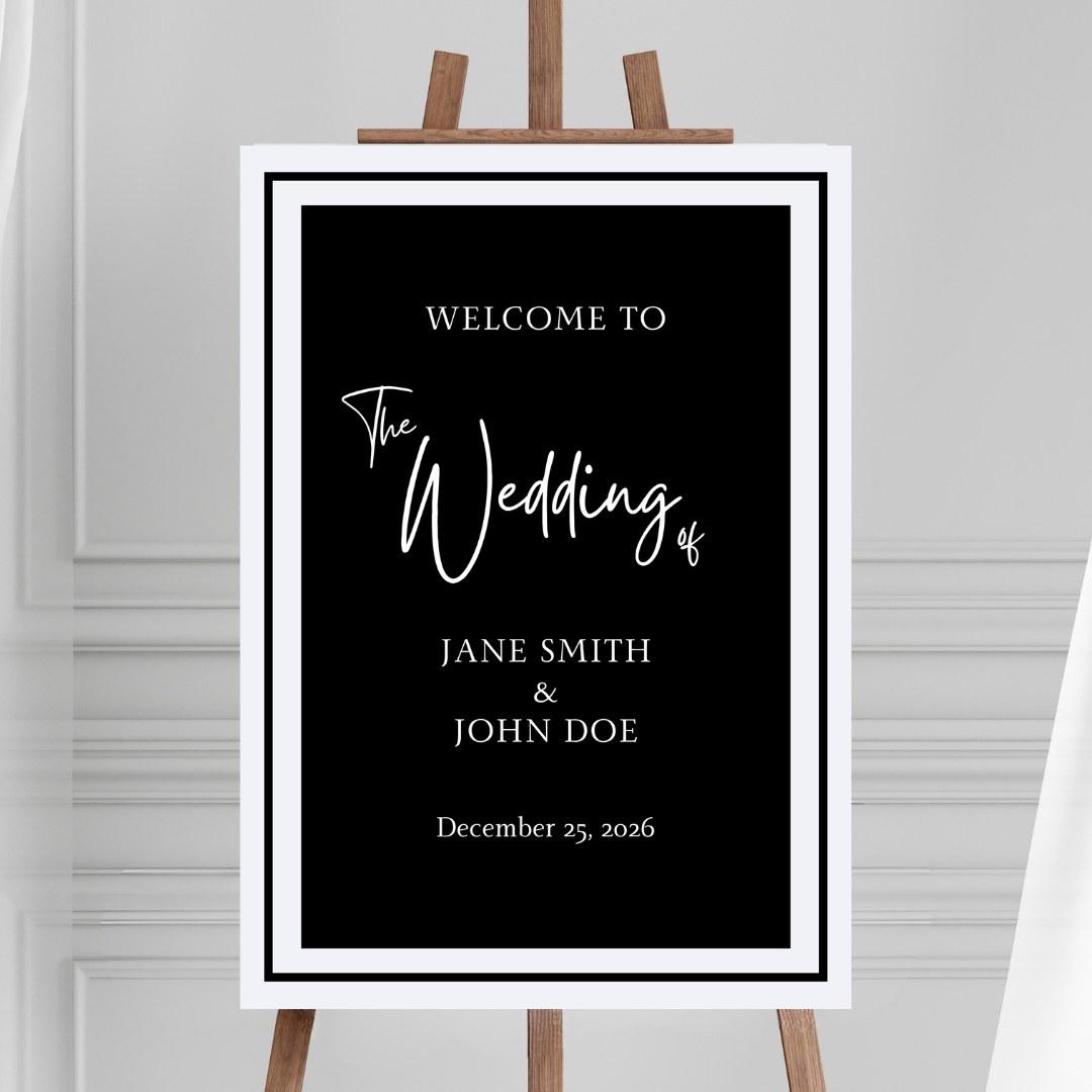 Old Money Black & White DIY Wedding Stationary Bundle