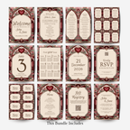 Stained Glass Gatefold DIY Wedding Stationary Bundle