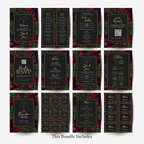 Dark Floral DIY Wedding Stationary Bundle