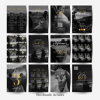 Modern Editorial Minimalist DIY Wedding Stationery Bundle