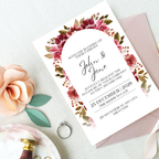 Floral Burgundy Blush DIY Wedding Stationary Bundle