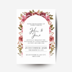 Floral Burgundy Blush DIY Wedding Stationary Bundle