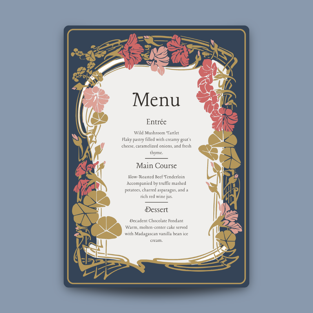 Botanical Navy & Blush DIY Wedding Stationery Bundle