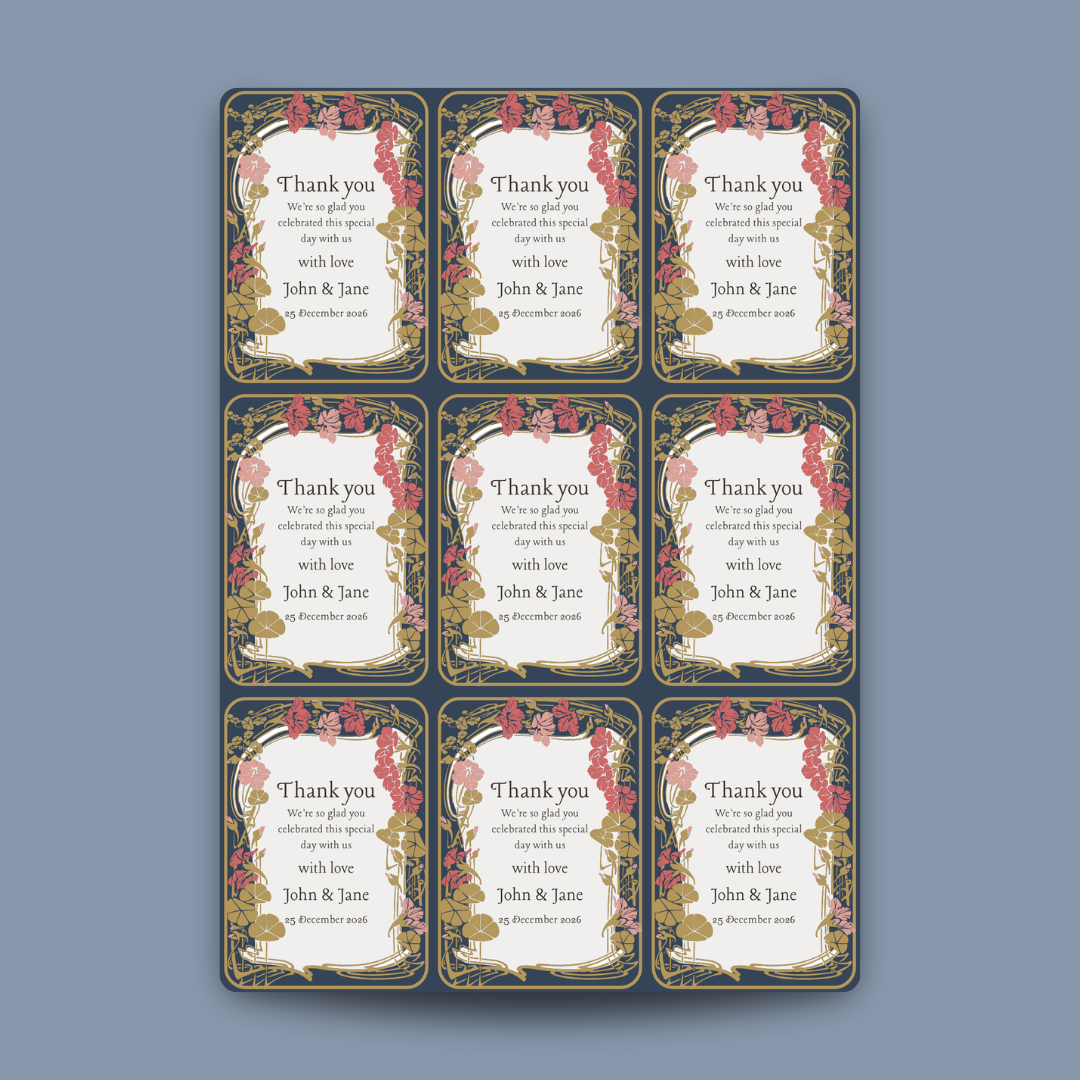 Botanical Navy & Blush DIY Wedding Stationery Bundle