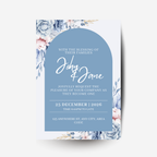 Free Dusty Blue Floral DIY Wedding Stationary Bundle
