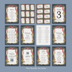 Botanical Navy & Blush DIY Wedding Stationery Bundle