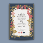 Botanical Navy & Blush DIY Wedding Stationery Bundle