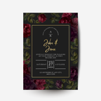 Dark Floral DIY Wedding Stationary Bundle