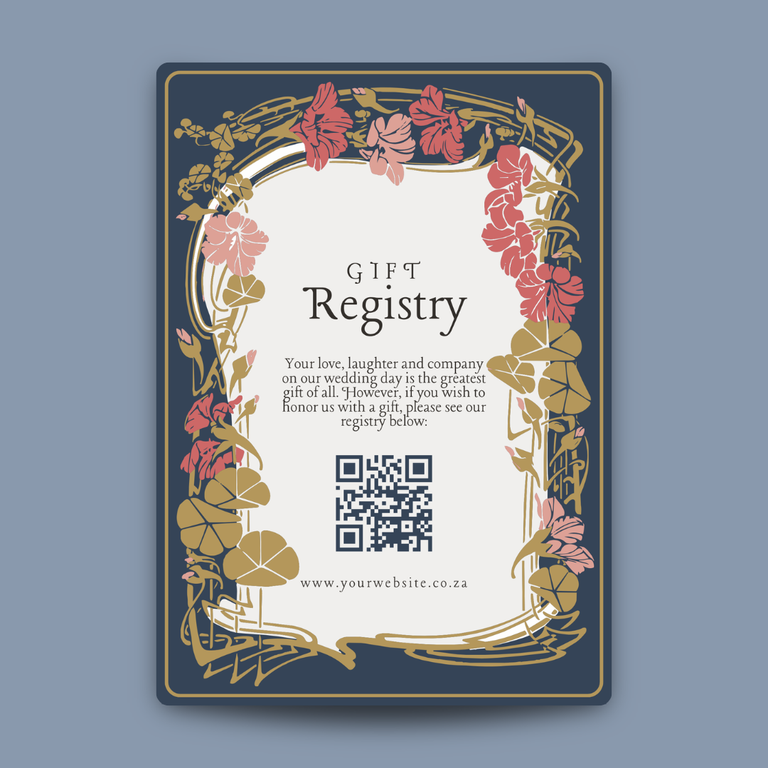Botanical Navy & Blush DIY Wedding Stationery Bundle