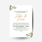 Free Minimalist Boho Green & Copper DIY Wedding Stationary Bundle