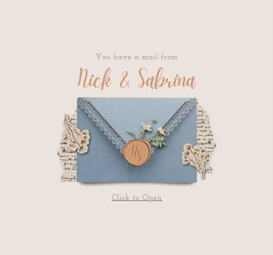 Rustic Cream & Floral Wedding Website