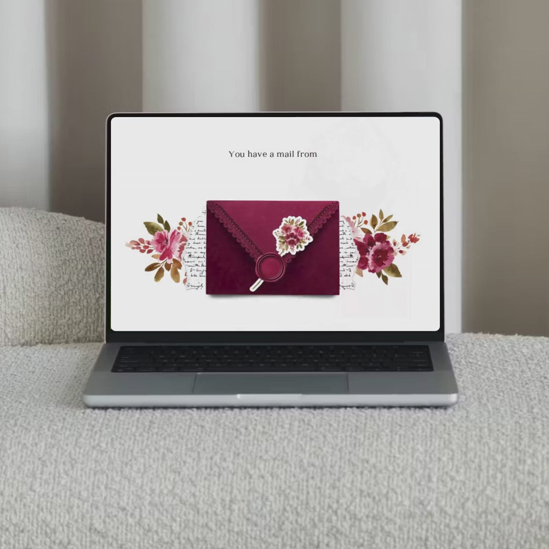 Burgundy & Blush Wedding Website